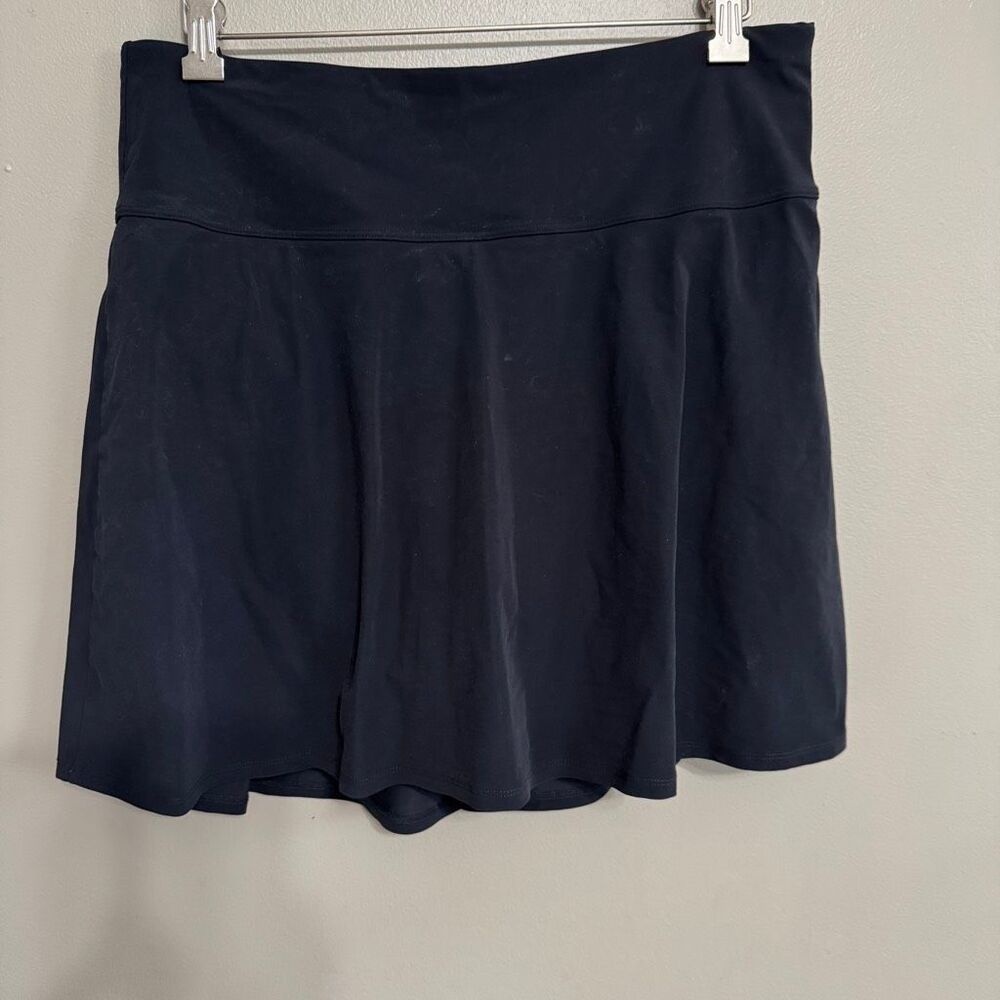 LL Bean black swim skirt with built in brief size 16 reg